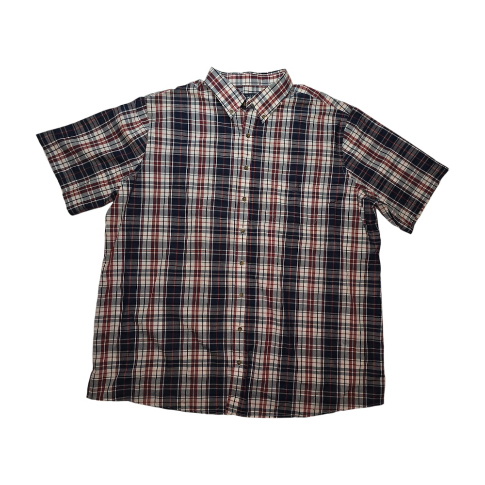 Lot 2 Men's Harbor Bay Plaid Button Down Shirts 2XLT Green Blue Red - Picture 5 of 8